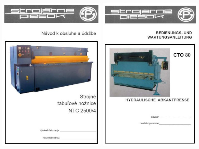Operating and maintenance manuals